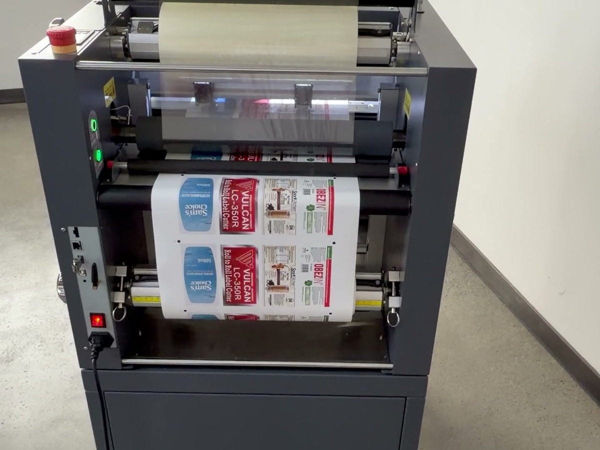 Vulcan LC-350R roll-to-roll label cutter