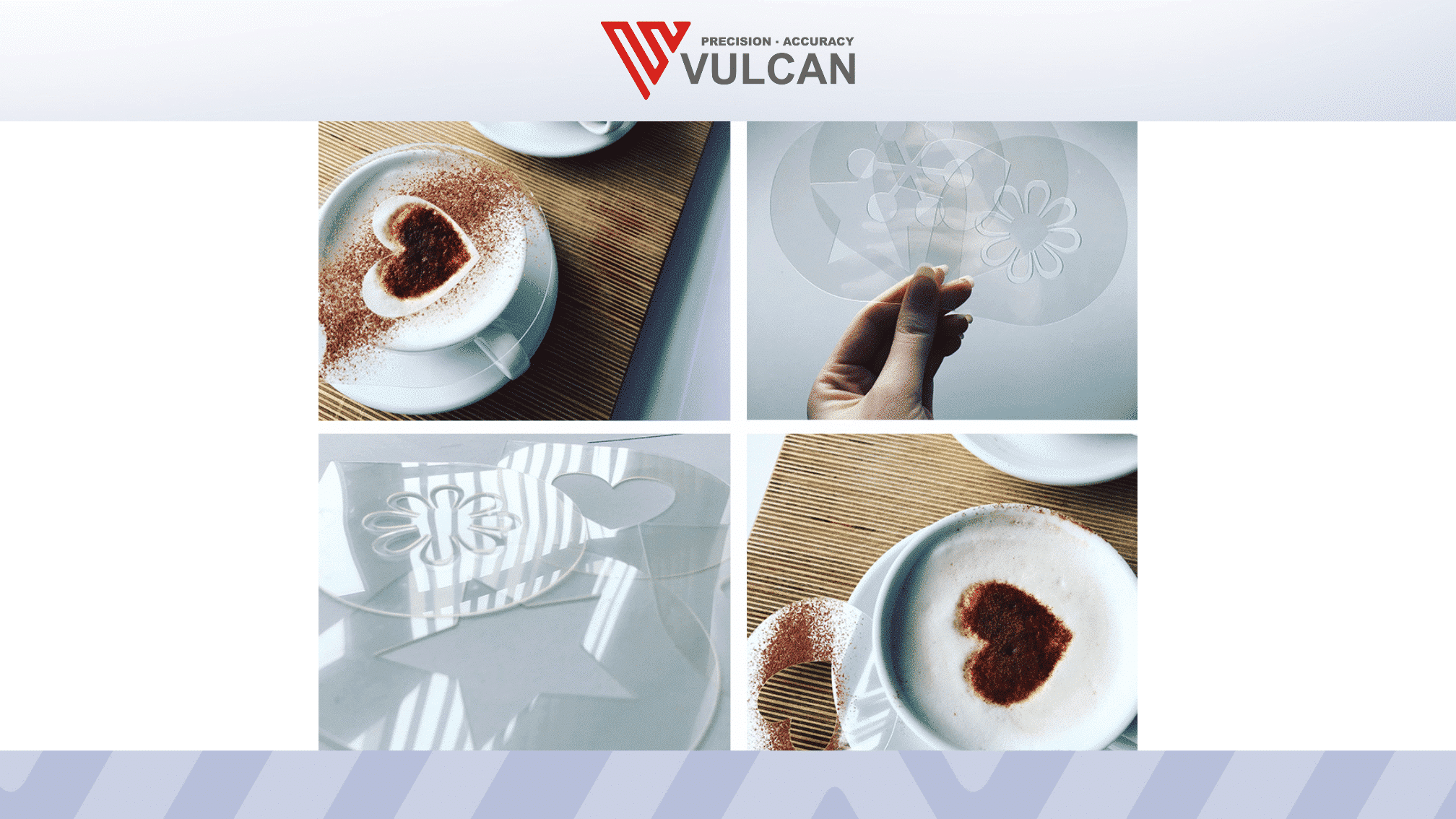 Schablonen für Verzierungen mit Kakaopulver, zum Basteln und mehr