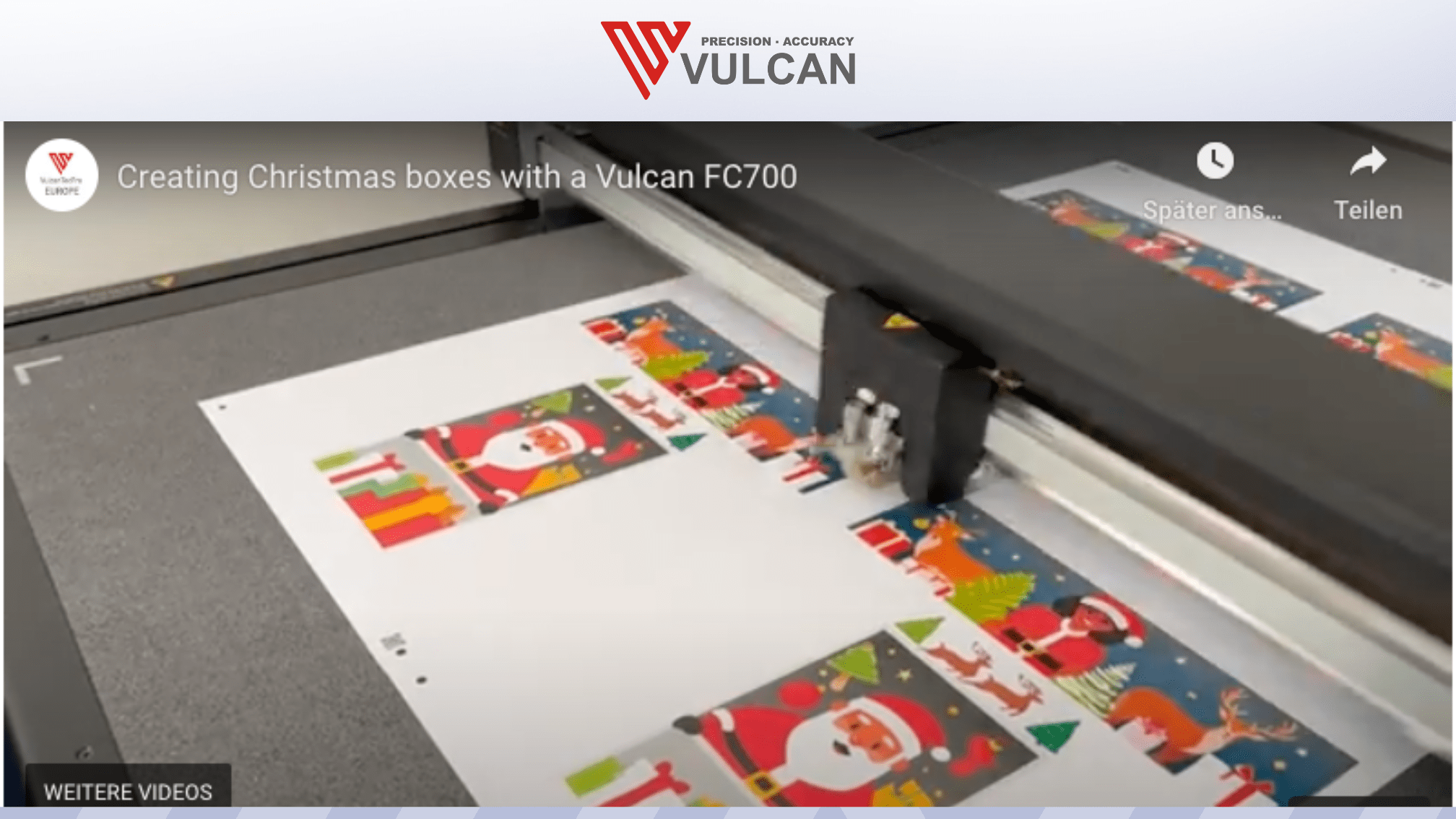 Erstellen schöner Weihnachtsboxen mit dem Vulcan FC500/FC700