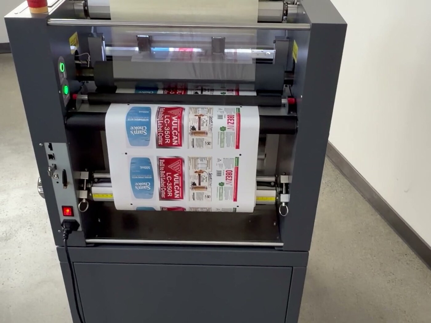 Vulcan LC-350R roll-to-roll label cutter